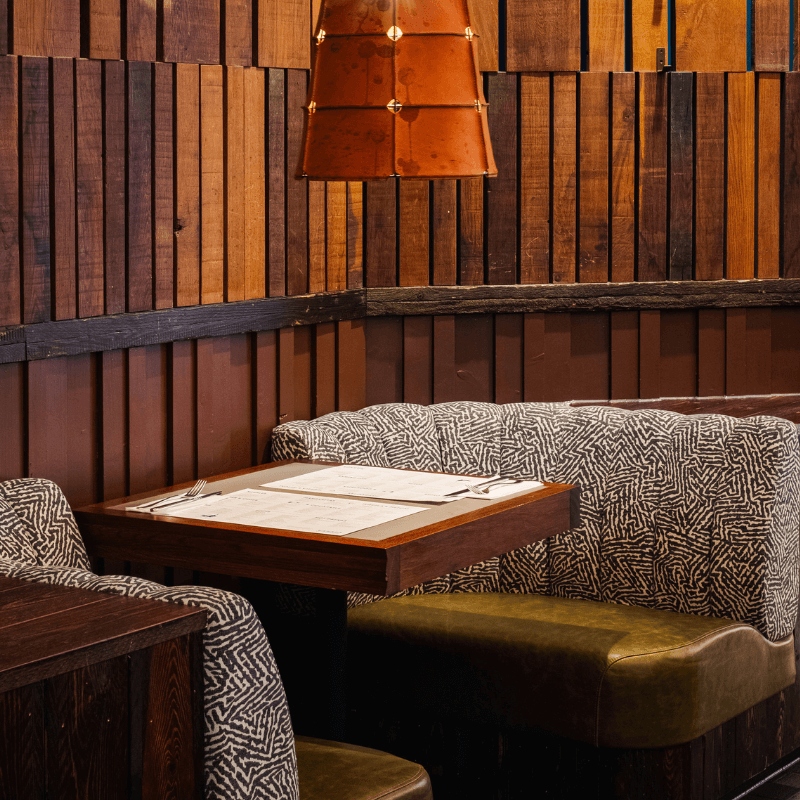 Wahaca fluted back banquette seat