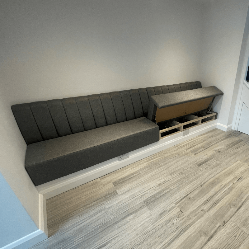 Built In Kitchen Seating with storage