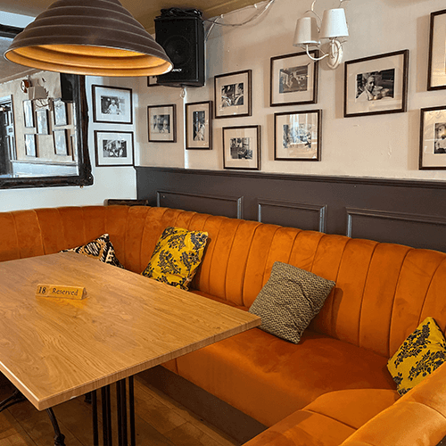U-Shaped Restaurant Booth Seating
