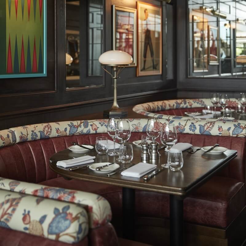 Fluted Curved Banquette Seating