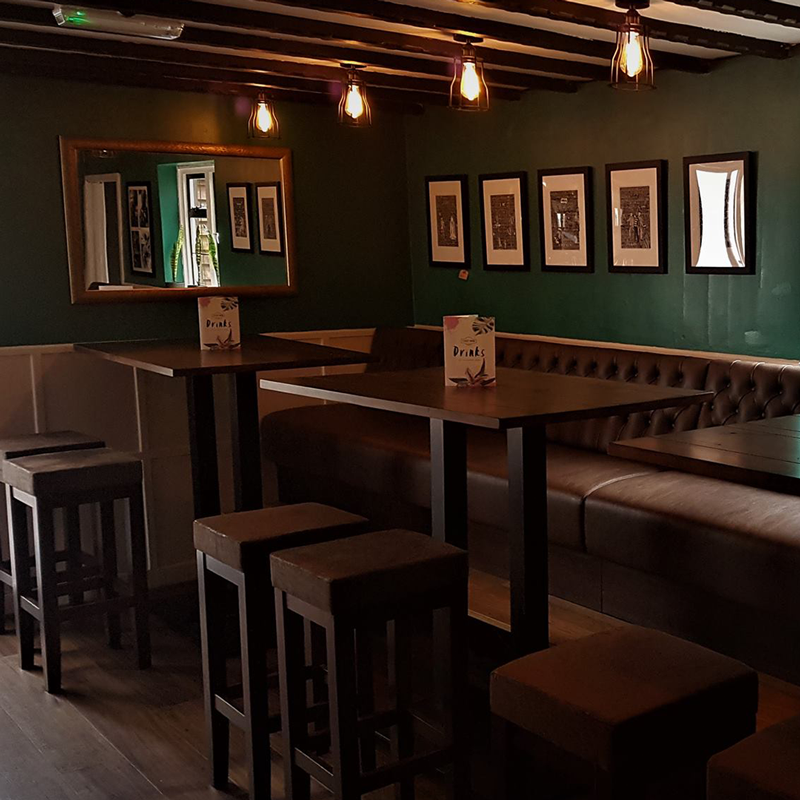 Bar Stools and Deep Button Bench